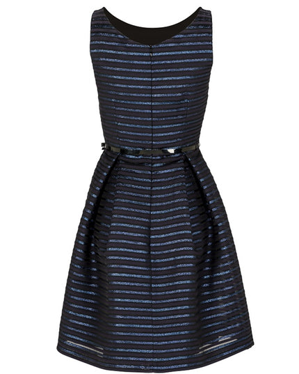 SWING - Lurex stripes dress Navy - Jurken -  - Dresses Boutique jurkenwinkel Sittard