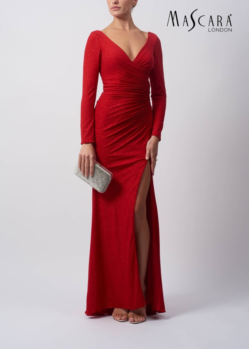 mariella red dress Coral Red Mariella Satin Maxi Dress by Janara Jones