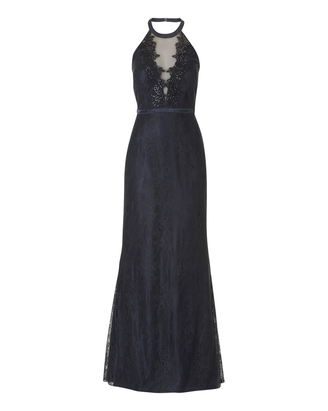 Vera Mont - Maxi open lace dress - Jurken - 34 / Navy - Dresses Boutique jurkenwinkel Sittard