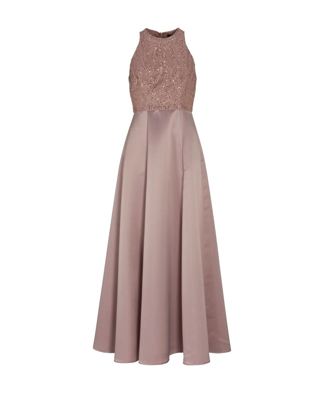 SWING - Maxi sequin satin dress Beige - Gala jurken - 34 - Dresses Boutique jurkenwinkel Sittard