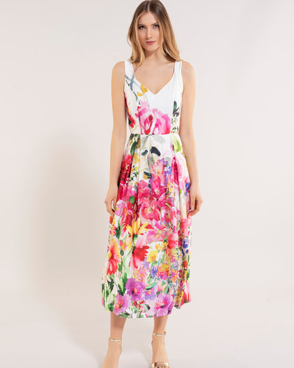 SWING - Midi bloemenjurk mouwloos -  -  - Dresses Boutique jurkenwinkel Sittard