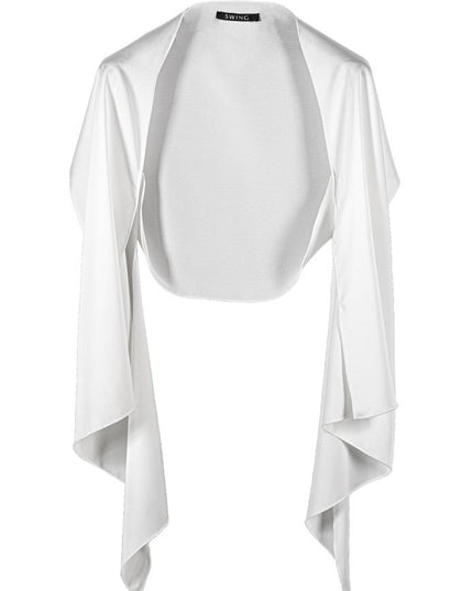 SWING - Satijn chiffon stola - Blazers & Boleros - S / Ivory - Dresses Boutique jurkenwinkel Sittard