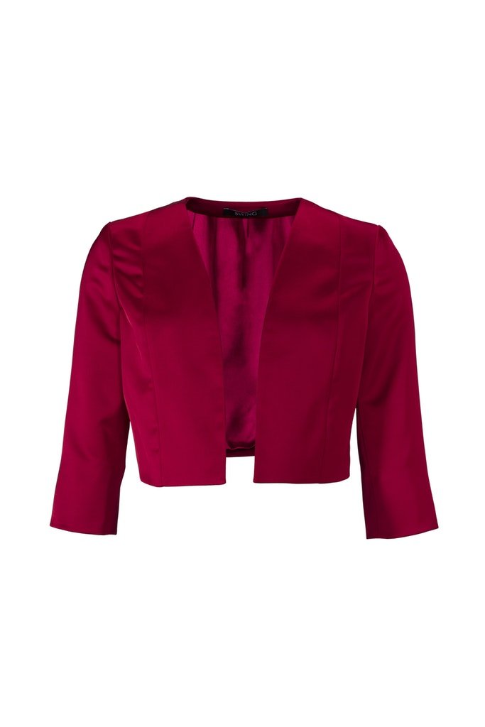 Red satin store bolero jacket