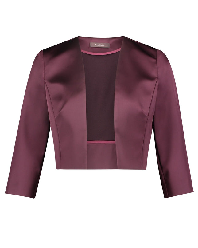 Vera Mont - Satin bolero Vera Mont Aubergine - Blazers & Boleros - 40 - Dresses Boutique jurkenwinkel Sittard