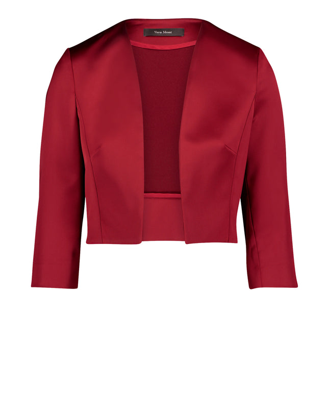 Vera Mont - Satin bolero ruby red - Blazers & Boleros - 36 / Ruby red - Dresses Boutique jurkenwinkel Sittard