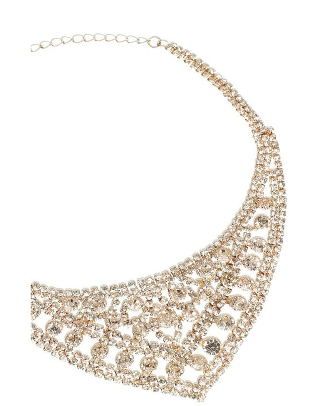 Dresses Boutique - Set Necklace and Earrings with rhinestones - Accessoires - OneSize / Gold - Dresses Boutique jurkenwinkel Sittard