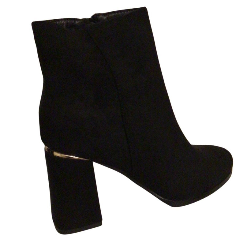 Dresses Boutique - Suedine ankle boot black - Schoenen - 36 - Dresses Boutique jurkenwinkel Sittard