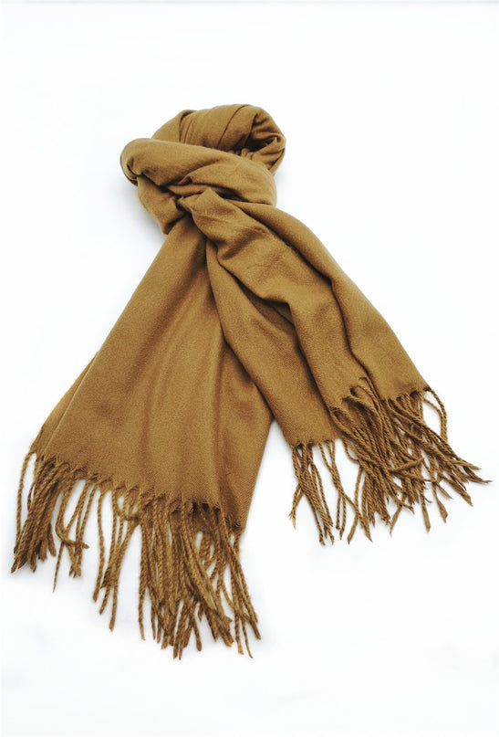 Dresses Boutique - Uni viscose scarf Camel - Accessoires - OneSize - Dresses Boutique jurkenwinkel Sittard