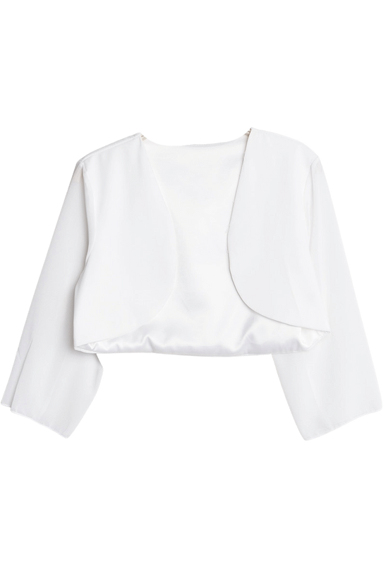 Dresses Boutique - Chiffon bolero White - Blazers & Boleros - OneSize - Dresses Boutique jurkenwinkel Sittard