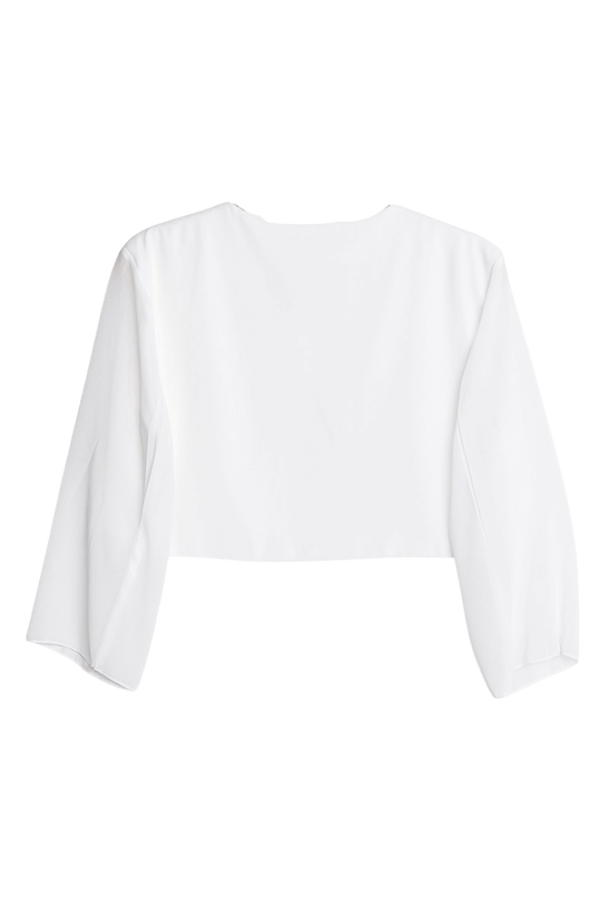 Dresses Boutique - Chiffon bolero White - Blazers & Boleros -  - Dresses Boutique jurkenwinkel Sittard